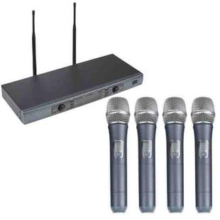 KVM K640 UHF Professional Wireless Microphone System with 4 Handheld Mic, 1 to 4, US Plug