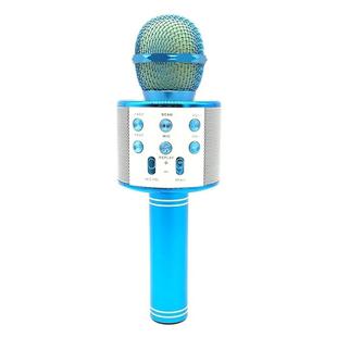 WS-858 Metal High Sound Quality Handheld KTV Karaoke Recording Bluetooth Wireless Microphone, for Notebook, PC, Speaker, Headphone, iPad, iPhone, Galaxy, Huawei, Xiaomi, LG, HTC and Other Smart Phones(Blue)