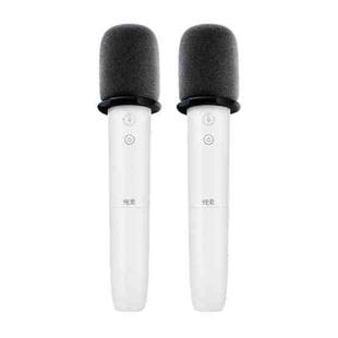 1 Pair Pure Wheat U7 PRO Wireless Karaoke Microphone(White)