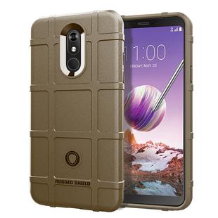 Shockproof Protector Cover Full Coverage Silicone Case for LG Q Stylo 5 (Brown)