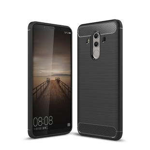 For Huawei  Mate 10 Pro Brushed Texture Carbon Fiber Shockproof TPU Rugged Armor Protective Case (Black)