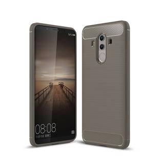For Huawei  Mate 10 Pro Brushed Texture Carbon Fiber Shockproof TPU Rugged Armor Protective Case (Grey)