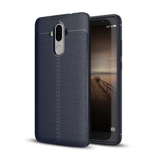 For Huawei  Mate 9 Litchi Texture Full Coverage TPU Protective Back Cover Case (Navy Blue)