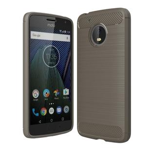 For Motorola Moto G（5th Gen.） Brushed Carbon Fiber Texture Shockproof TPU Protective Cover Case(Grey)