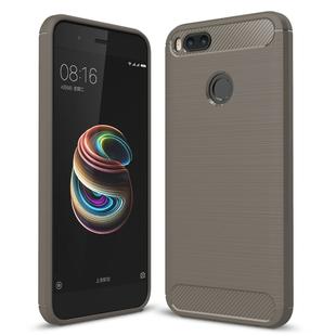  For Xiaomi  Mi 5X Carbon Fiber TPU Brushed Texture Shockproof Protective Back Cover Case(Grey)