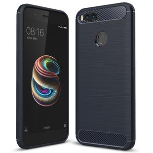 For Xiaomi  Mi 5X Carbon Fiber TPU Brushed Texture Shockproof Protective Back Cover Case(navy)