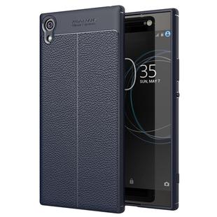 For Sony Xperia XA1 Ultra Litchi Texture TPU Protective Back Cover Case(Navy Blue)