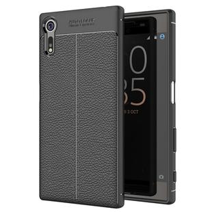 For Sony Xperia XZ / XZs Litchi Texture TPU Protective Back Cover Case(Black)