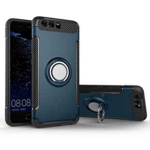 For Huawei P10 Plus Magnetic 360 Degree Rotation Ring Armor Protective Case(navy)