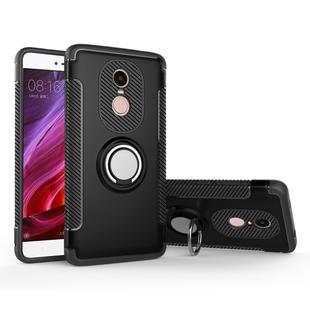 For Xiaomi  Redmi Note 4X Magnetic 360 Degree Rotation Ring Armor Protective Case(Black)