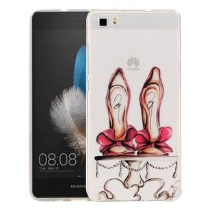 For Huawei  P8 Lite Red High-heel Shoes Pattern IMD Workmanship Soft TPU Protective Case