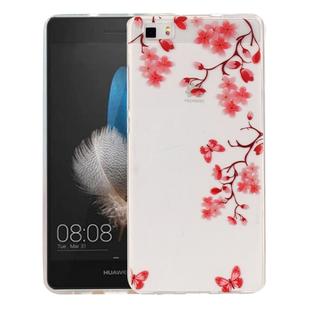 For Huawei  P8 Lite Maple Leaves Pattern IMD Workmanship Soft TPU Protective Case