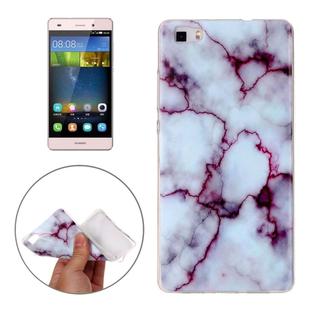 For Huawei P8 Lite Purple Marbling Pattern Soft TPU Protective Back Cover Case