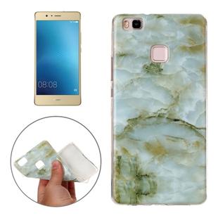 For Huawei P9 Lite Green Marbling Pattern Soft TPU Protective Back Cover Case