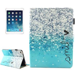 For iPad mini 4 / mini 3 / mini 2 / mini Universal Smile Pattern Horizontal Flip Leather Protective Case with Holder & Card Slots & Sleep