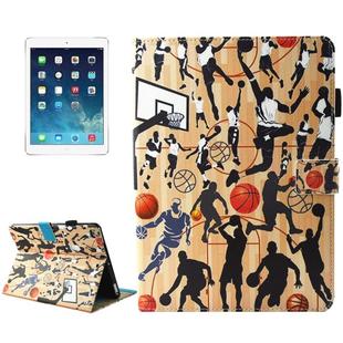 For iPad mini 4 / mini 3 / mini 2 / mini Universal Basketball Sports Pattern Horizontal Flip Leather Protective Case with Holder & Card Slots & Sleep