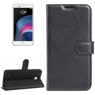 For LG X5 Litchi Texture Horizontal Flip Leather Case with Holder & Card Slots & Wallet(Black)