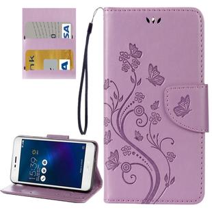 For Asus Zenfone 3 Max / ZC520TL Butterflies Love Flowers Embossing Horizontal Flip Leather Case with Holder & Card Slots & Wallet & Lanyard