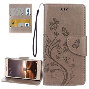 For Xiaomi  Redmi 3 Pro / 3s Butterflies Love Flowers Embossing Horizontal Flip Leather Case with Holder & Card Slots & Wallet & Lanyard(Grey)