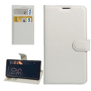 For Sony Xperia X Compact Texture Horizontal Flip Leather Case with Holder & Card Slots & Wallet(White)