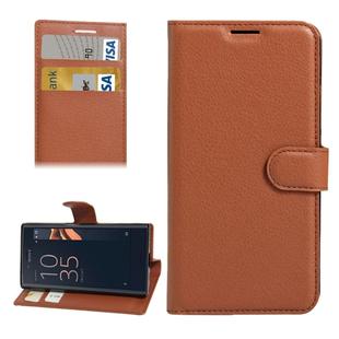 For Sony Xperia X Compact Texture Horizontal Flip Leather Case with Holder & Card Slots & Wallet(Brown)