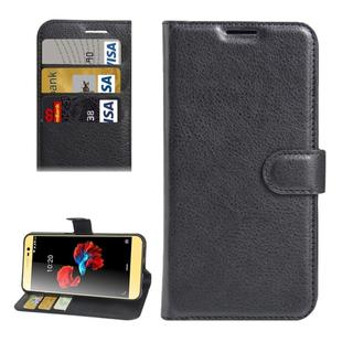 For ZTE A910 Litchi Texture Horizontal Flip PU Leather Case with Holder & Card Slots & Wallet(Black)