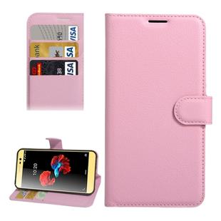 For ZTE A910 Litchi Texture Horizontal Flip PU Leather Case with Holder & Card Slots & Wallet(Pink)