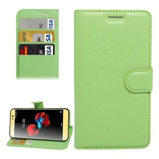 For ZTE A910 Litchi Texture Horizontal Flip PU Leather Case with Holder & Card Slots & Wallet(Green)