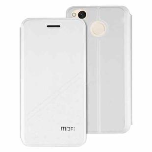 MOFI for  Xiaomi Redmi 4X PU Five-pointed Star Pattern Horizontal Flip Leather Case with Holder(White)