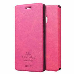 MOFI for  VINTAGE Huawei P9 Lite Crazy Horse Texture Horizontal Flip Leather Case with Card Slot & Holder(Magenta)