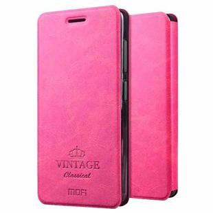 MOFI VINTAGE for Lenovo ZUK Z2 Pro Crazy Horse Texture Horizontal Flip Leather Case with Card Slot & Holder(Magenta)