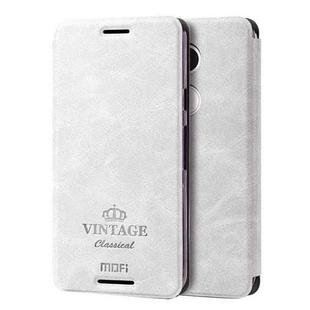 MOFI VINTAGE for Google Nexus 5X Crazy Horse Texture Horizontal Flip Leather Case with Card Slot & Holder(White)