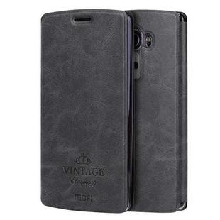 MOFI VINTAGE for LG G4 Crazy Horse Texture Horizontal Flip Leather Case with Card Slot & Holder(Black)