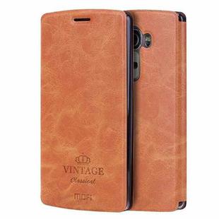 MOFI VINTAGE for LG G4 Crazy Horse Texture Horizontal Flip Leather Case with Card Slot & Holder(Brown)