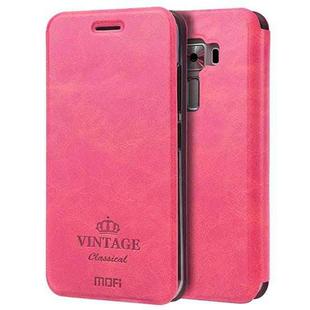 MOFI VINTAGE for Asus Zenfone 3 Laser / ZC551KL Crazy Horse Texture Horizontal Flip Leather Case with Card Slot & Holder(Magenta)