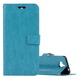 For Huawei  Y5 (2017) Crazy Horse Texture Horizontal Flip Leather Case with Holder & Card Slots & Wallet & Photo Frame (Blue)