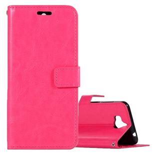 For Huawei  Y5 (2017) Crazy Horse Texture Horizontal Flip Leather Case with Holder & Card Slots & Wallet & Photo Frame (Magenta)