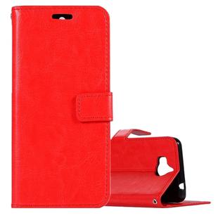 For Huawei  Y5 (2017) Crazy Horse Texture Horizontal Flip Leather Case with Holder & Card Slots & Wallet & Photo Frame (Red)