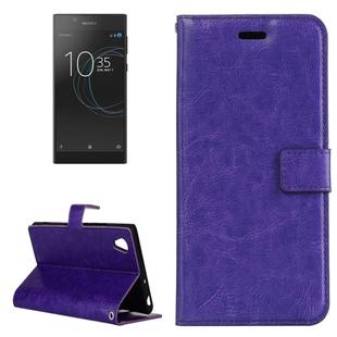 For Sony Xperia L1 Crazy Horse Texture Horizontal Flip Leather Case with Holder & Card Slots & Wallet & Photo Frame(Purple)