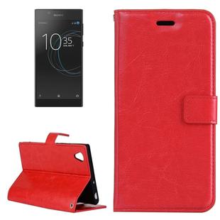For Sony Xperia L1 Crazy Horse Texture Horizontal Flip Leather Case with Holder & Card Slots & Wallet & Photo Frame(Red)