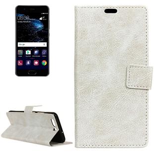 For Huawei  P10 Retro Crazy Horse Texture Horizontal Flip Leather Case with Holder & Card Slots & Wallet(White)