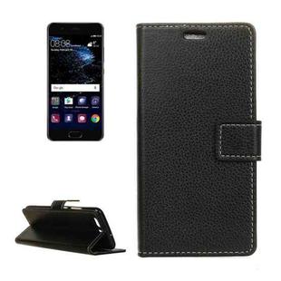 For Huawei  P10 Litchi Texture Horizontal Flip Leather Case with Holder & Card Slots & Wallet(Black)