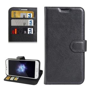 For DOOGEE X9 Litchi Texture Horizontal Flip Leather Case with Holder & Card Slots & Wallet (Black)