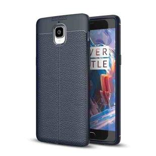 For OnePlus  3 / 3T Litchi Texture TPU Protective Case(Navy Blue)