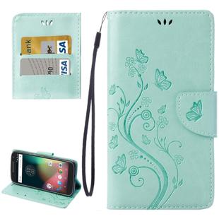 For Motorola Moto G (4rd gen) Plus Pressed Flowers Leather Case with Holder & Card Slots & Wallet(Green)