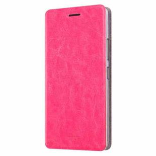 MOFI for Lenovo K6 Crazy Horse Texture Horizontal Flip Leather Case with Holder (Magenta)