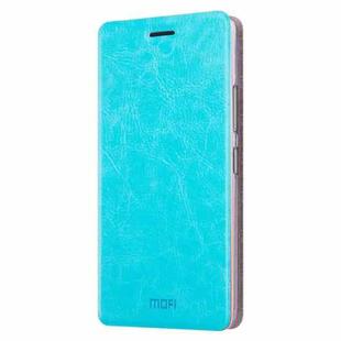 MOFI for Lenovo K6 Note Crazy Horse Texture Horizontal Flip Leather Case with Holder(Blue)