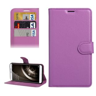 For QiKU 360 Q5 Litchi Texture Horizontal Flip PU Leather Case with Holder & Card Slots & Wallet(Purple)