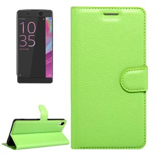 For Sony Xperia XA Ultra Litchi Texture Horizontal Flip Leather Case with Magnetic Buckle & Holder & Card Slots & Wallet(Green)