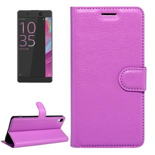 For Sony Xperia XA Ultra Litchi Texture Horizontal Flip Leather Case with Magnetic Buckle & Holder & Card Slots & Wallet(Purple)